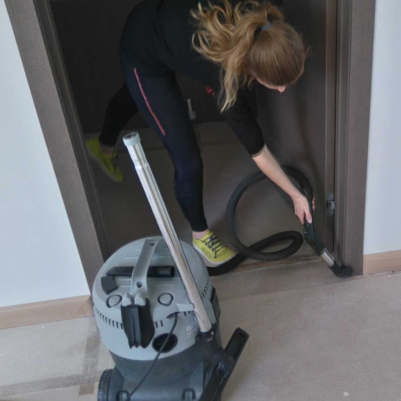 We clean surfaces from construction dust